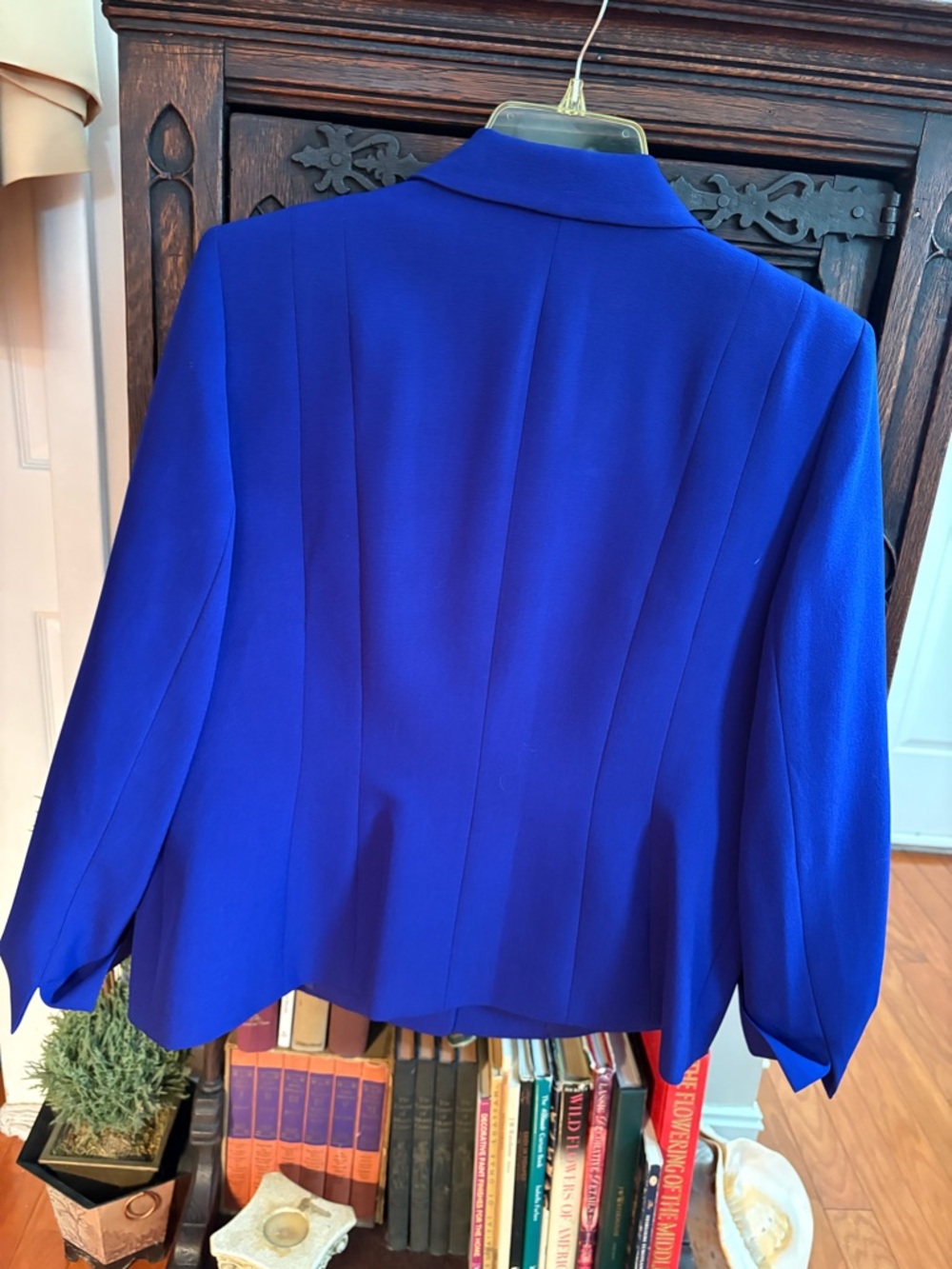 Kasper: 16, Royal Blue Women's Two-Piece Suit Jacket & Pencil Skirt - Picture 3 of 5